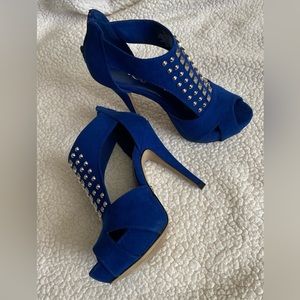 Rock & Republic Morrison Cobalt Blue Suede Heels
